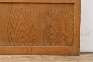 アンティーク建具　昭和中期　すりガラスのデザインがレトロな雰囲気を高めるガラス戸2枚セット(引き戸)(R-051164)