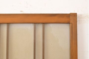アンティーク建具　昭和中期　すりガラスのデザインがレトロな雰囲気を高めるガラス戸2枚セット(引き戸)(R-051164)