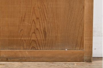 アンティーク建具　昭和中期　すりガラスのデザインがレトロな雰囲気を高めるガラス戸2枚セット(引き戸)(R-051164)