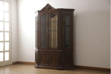 中古　美品　センチュリー社(CENTURY)　サァラ麻布取り扱い 豪華な佇まいのキャビネット(収納棚、飾り棚、食器棚)(定価約240万円)(R-051166)