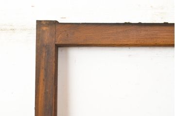 アンティーク建具　昭和初期　激レア!昭和レトロな雰囲気を醸しだす総ケヤキ材製のガラス戸2枚セット(引き戸)(R-051168)