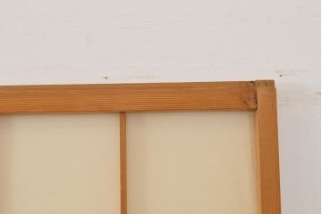 アンティーク建具　昭和中期　菊尽くしのレトロなガラスが魅力の障子戸4枚セット(雪見障子戸、建具、引き戸、擦り上げ障子戸、擦上障子戸)(R-051172)