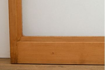 アンティーク建具　昭和中期　菊尽くしのレトロなガラスが魅力の障子戸4枚セット(雪見障子戸、建具、引き戸、擦り上げ障子戸、擦上障子戸)(R-051172)