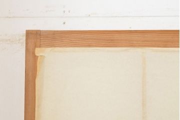 アンティーク建具　昭和中期　菊尽くしのレトロなガラスが魅力の障子戸4枚セット(雪見障子戸、建具、引き戸、擦り上げ障子戸、擦上障子戸)(R-051172)
