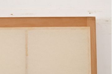 アンティーク建具　昭和中期　菊尽くしのレトロなガラスが魅力の障子戸4枚セット(雪見障子戸、建具、引き戸、擦り上げ障子戸、擦上障子戸)(R-051172)