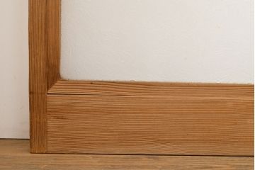 アンティーク建具　昭和中期　菊尽くしのレトロなガラスが魅力の障子戸4枚セット(雪見障子戸、建具、引き戸、擦り上げ障子戸、擦上障子戸)(R-051172)