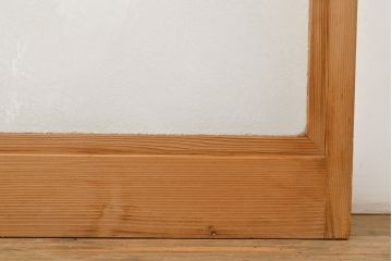 アンティーク建具　昭和中期　菊尽くしのレトロなガラスが魅力の障子戸4枚セット(雪見障子戸、建具、引き戸、擦り上げ障子戸、擦上障子戸)(R-051172)
