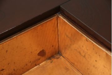中古　筑後民芸　美しい木目が上質な和の雰囲気を演出する囲炉裏テーブル(ダイニングテーブル、火鉢)(定価約28万円)(R-051176)