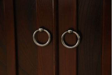 中古　筑後民芸　美しい木目が上質な和の雰囲気を演出する囲炉裏テーブル(ダイニングテーブル、火鉢)(定価約28万円)(R-051176)