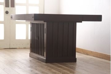 中古　筑後民芸　美しい木目が上質な和の雰囲気を演出する囲炉裏テーブル(ダイニングテーブル、火鉢)(定価約28万円)(R-051177)