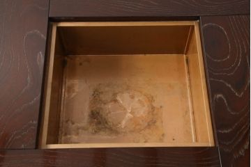 中古　筑後民芸　美しい木目が上質な和の雰囲気を演出する囲炉裏テーブル(ダイニングテーブル、火鉢)(定価約28万円)(R-051178)