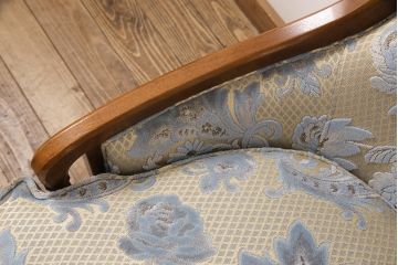 中古　DREXEL HERITAGE(ドレクセルヘリテイジ)　Upholstery(アップホルスタリー)　ローバックチェア(アームチェア、1人掛けソファ)(定価約45万円)(R-051179)
