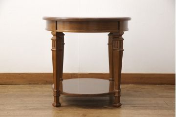 中古　DREXEL HERITAGE(ドレクセルヘリテイジ)　FRANCESCA(フランチェスカ)シリーズ　パーケット天板がおしゃれなランプテーブル(センターテーブル、コーヒーテーブル、サイドテーブル、ナイトテーブル)(定価約30万円)(R-051181)