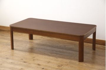 中古　富士ファニチア(富士ファニチュア、フジファニチュア、FUJI FURNITURE、富士ファニチャー)　シンプルで取り入れやすいセンターテーブル(ローテーブル、座卓)(R-051184)