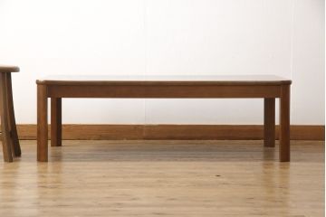 中古　富士ファニチア(富士ファニチュア、フジファニチュア、FUJI FURNITURE、富士ファニチャー)　シンプルで取り入れやすいセンターテーブル(ローテーブル、座卓)(R-051184)