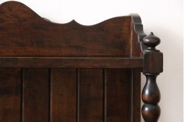 ヴィンテージ家具　松本民芸家具　エレガントな佇まいの吊り棚(壁掛け収納棚、ウォールシェルフ、ウォールラック、ビンテージ)(R-051185)
