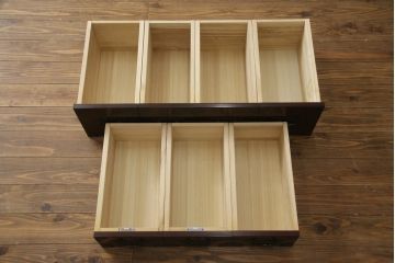 中古　美品　筑後民芸　美しい木目が高級感を演出する階段箪笥(和タンス、収納箪笥)(定価約26万円)(R-051190)