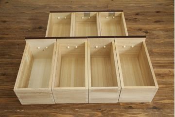 中古　美品　筑後民芸　美しい木目が高級感を演出する階段箪笥(和タンス、収納箪笥)(定価約26万円)(R-051190)