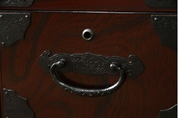 中古　美品　筑後民芸　美しい木目が高級感を演出する階段箪笥(和タンス、収納箪笥)(定価約26万円)(R-051190)