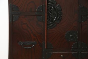 中古　美品　筑後民芸　美しい木目が高級感を演出する階段箪笥(和タンス、収納箪笥)(定価約26万円)(R-051191)