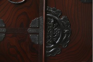 中古　美品　筑後民芸　美しい木目が高級感を演出する階段箪笥(和タンス、収納箪笥)(定価約26万円)(R-051191)