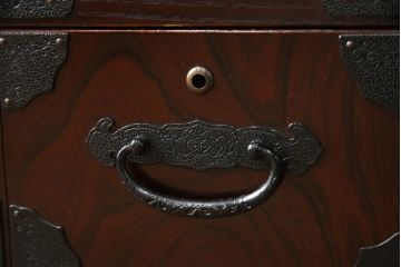 中古　美品　筑後民芸　美しい木目が高級感を演出する階段箪笥(和タンス、収納箪笥)(定価約26万円)(R-051191)
