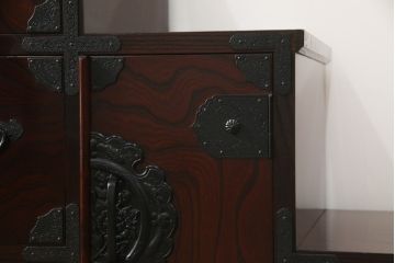 中古　美品　筑後民芸　美しい木目が高級感を演出する階段箪笥(和タンス、収納箪笥)(定価約26万円)(R-051191)