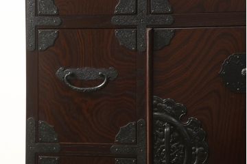 中古　美品　筑後民芸　美しい木目が高級感を演出する階段箪笥(和タンス、収納箪笥)(定価約26万円)(R-051192)