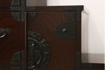 中古　美品　筑後民芸　美しい木目が高級感を演出する階段箪笥(和タンス、収納箪笥)(定価約26万円)(R-051192)