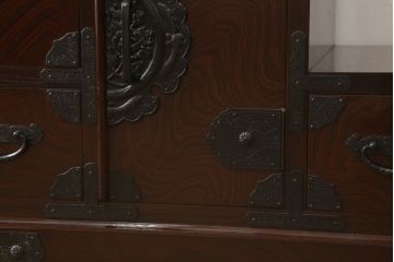 中古　美品　筑後民芸　美しい木目が高級感を演出する階段箪笥(和タンス、収納箪笥)(定価約26万円)(R-051192)