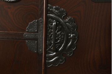 中古　美品　筑後民芸　美しい木目が高級感を演出する階段箪笥(和タンス、収納箪笥)(定価約26万円)(R-051192)