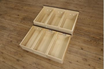 中古　美品　筑後民芸　美しい木目が高級感を演出する階段箪笥(和タンス、収納箪笥)(定価約26万円)(R-051193)