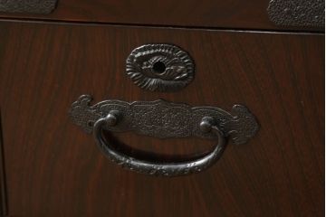 中古　美品　筑後民芸　美しい木目が高級感を演出する階段箪笥(和タンス、収納箪笥)(定価約26万円)(R-051193)