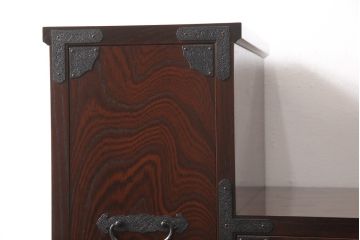 中古　美品　筑後民芸　美しい木目が高級感を演出する階段箪笥(和タンス、収納箪笥)(定価約26万円)(R-051194)