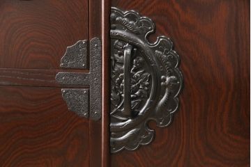 中古　美品　筑後民芸　美しい木目が高級感を演出する階段箪笥(和タンス、収納箪笥)(定価約26万円)(R-051194)