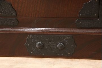 中古　美品　筑後民芸　美しい木目が高級感を演出する階段箪笥(和タンス、収納箪笥)(定価約26万円)(R-051194)