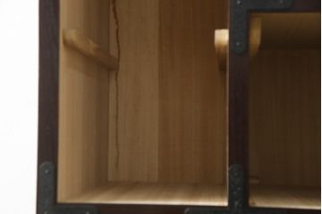 中古　美品　筑後民芸　美しい木目が高級感を演出する階段箪笥(和タンス、収納箪笥)(定価約26万円)(R-051195)