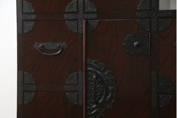 中古　美品　筑後民芸　美しい木目が高級感を演出する階段箪笥(和タンス、収納箪笥)(定価約26万円)(R-051195)