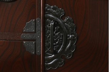 中古　美品　筑後民芸　美しい木目が高級感を演出する階段箪笥(和タンス、収納箪笥)(定価約26万円)(R-051195)