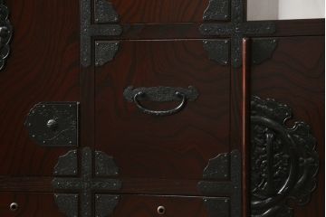 中古　美品　筑後民芸　美しい木目が高級感を演出する階段箪笥(和タンス、収納箪笥)(定価約26万円)(R-051195)