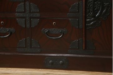 中古　美品　筑後民芸　美しい木目が高級感を演出する階段箪笥(和タンス、収納箪笥)(定価約26万円)(R-051195)