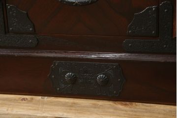 中古　美品　筑後民芸　美しい木目が高級感を演出する階段箪笥(和タンス、収納箪笥)(定価約26万円)(R-051195)