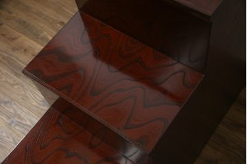 中古　美品　筑後民芸　美しい木目が高級感を演出する階段箪笥(和タンス、収納箪笥)(定価約26万円)(R-051195)