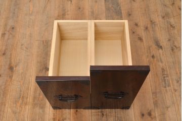 中古　美品　筑後民芸　美しい木目が高級感を演出する階段箪笥(和タンス、収納箪笥)(定価約26万円)(R-051196)
