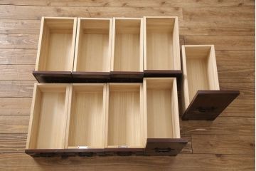 中古　美品　筑後民芸　美しい木目が高級感を演出する階段箪笥(和タンス、収納箪笥)(定価約26万円)(R-051197)