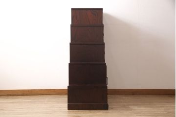 中古　美品　筑後民芸　美しい木目が高級感を演出する階段箪笥(和タンス、収納箪笥)(定価約26万円)(R-051197)