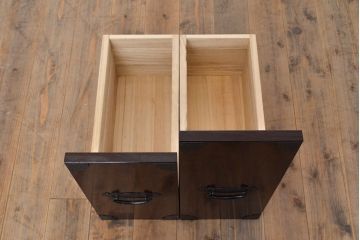 中古　美品　筑後民芸　美しい木目が高級感を演出する階段箪笥(和タンス、収納箪笥)(定価約26万円)(R-051198)