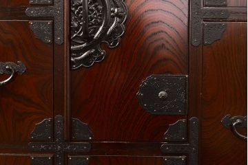 中古　美品　筑後民芸　美しい木目が高級感を演出する階段箪笥(和タンス、収納箪笥)(定価約26万円)(R-051198)