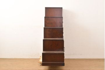 中古　美品　筑後民芸　美しい木目が高級感を演出する階段箪笥(和タンス、収納箪笥)(定価約26万円)(R-051198)