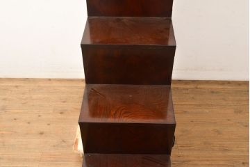 中古　美品　筑後民芸　美しい木目が高級感を演出する階段箪笥(和タンス、収納箪笥)(定価約26万円)(R-051198)